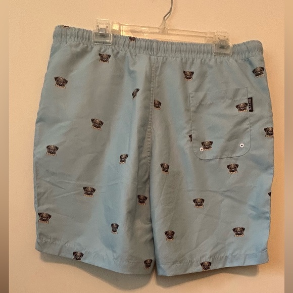 Brooklyn Cloth Kent Ave Light Blue‎ Volley Swim Trunks All Over PUG size Large - Picture 3 of 7